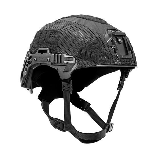 Team Wendy EXFIL Carbon/LTP Rail 3.0 Helmet Cover in Black has Nylon/Spandex material on the top